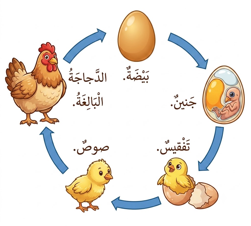 دورة حياة الدجاجة