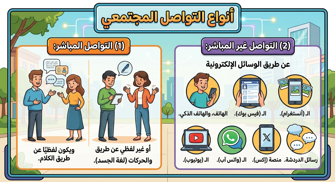 أنواع التواصل المجتمعي أنواع التواصل المجتمعي