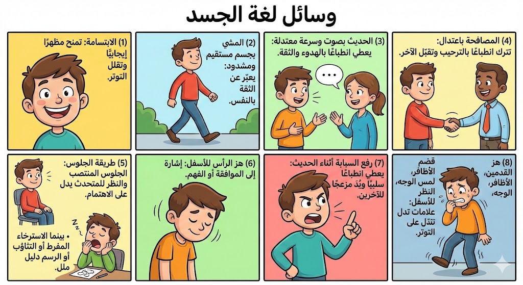 وسائل لغة الجسد وسائل لغة الجسد
