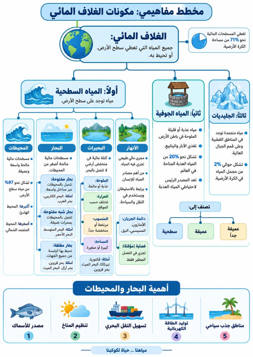 مكونات الغلاف المائي